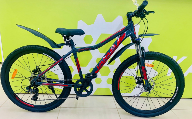 Велосипед 26" VARMA CONRAD H63DA черно- красный р. 16 7ск.ал. ВРМ
