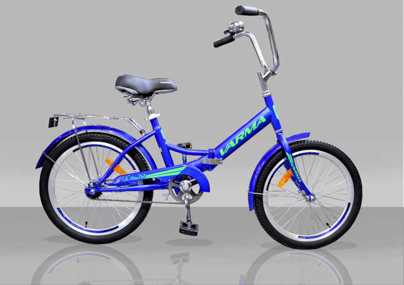 Велосипед 20" VARMA CITY 20" 1ск р.14 сине-зеленый