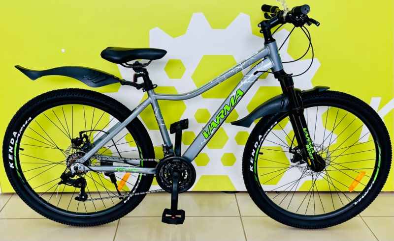 Велосипед 26" VARMA BENIT 660DA серо-зеленый р.16 21 ск. ал. 2025