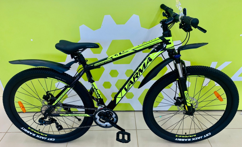 Велоcипед 27.5" VARMA DRACON H75DA 27.5" р.18 черно-желтый 21ск.ал