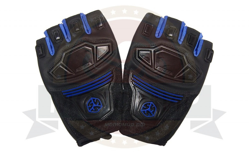 Перчатки SCOYCO (оригинал) МС-24D с обрезанными пальцами, синие, р-р L