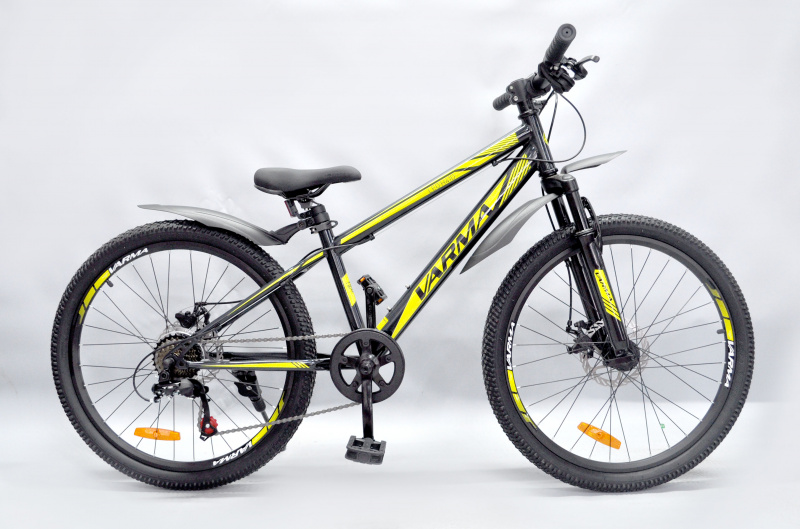 Велосипед 24" VARMA LEO H41D р. 12,5 чёрно- желтый 7 ск ст